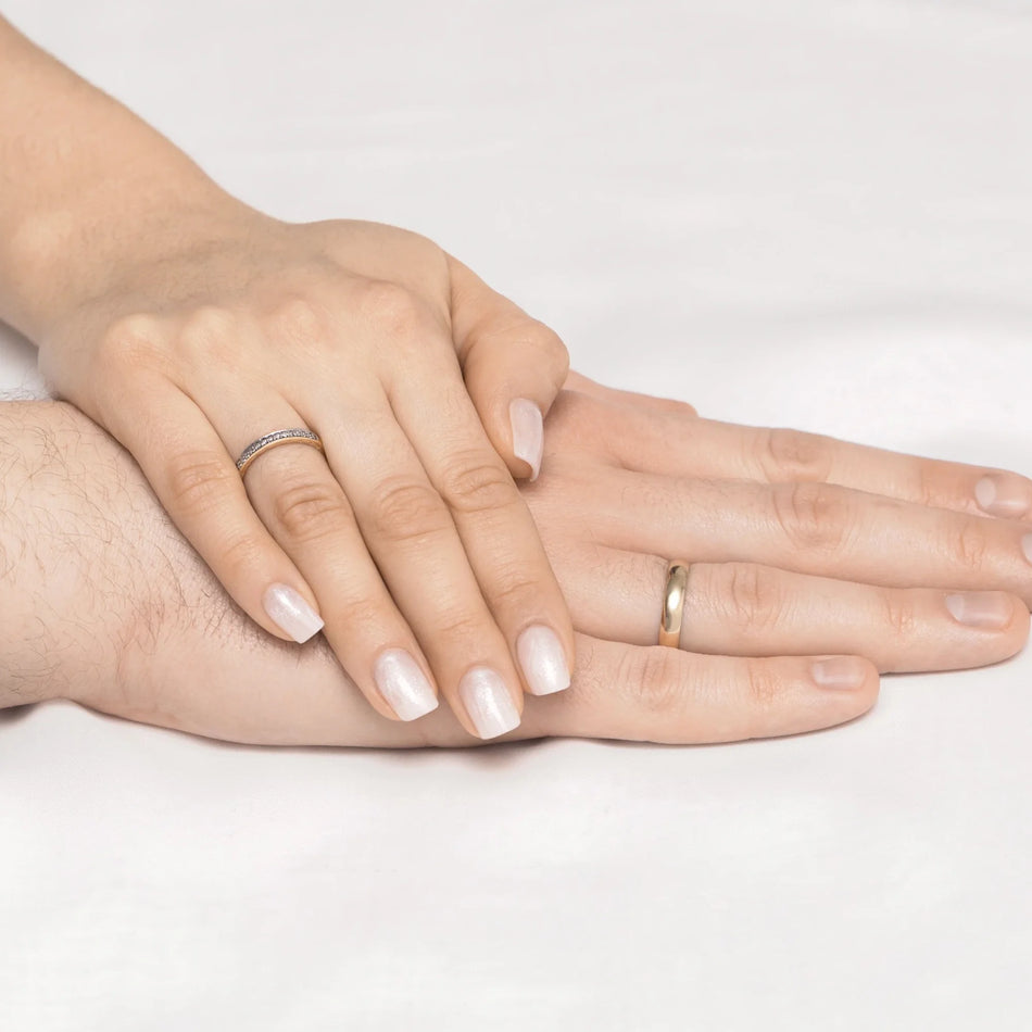 Snubní prsteny s diamanty 0,10 ct, 3 a 4 mm