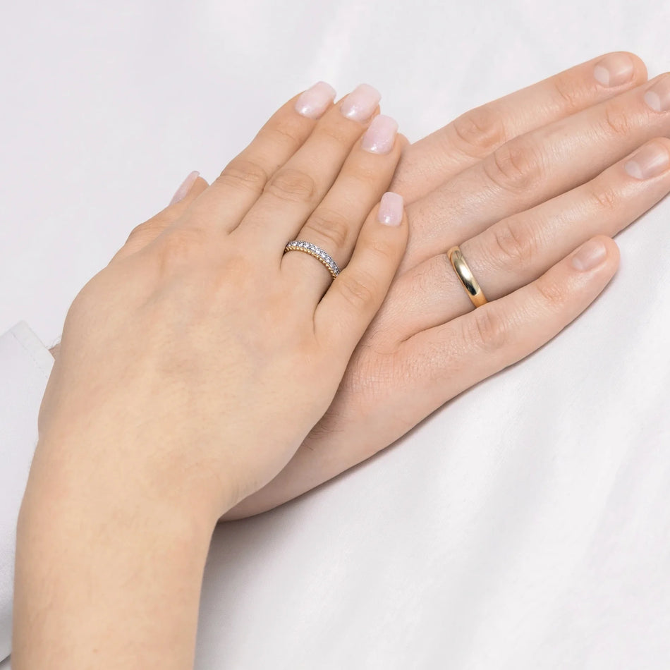 Snubní prsteny s diamanty 0,25 ct 3,5 a 4 mm