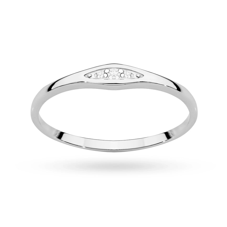 Goldring mit 0,02 ct Diamanten