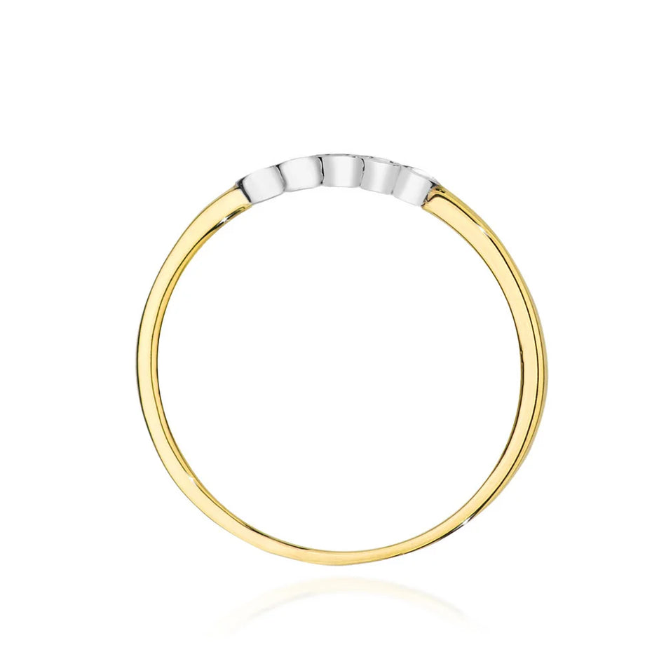 Goldring mit schwarzem Zirkonia