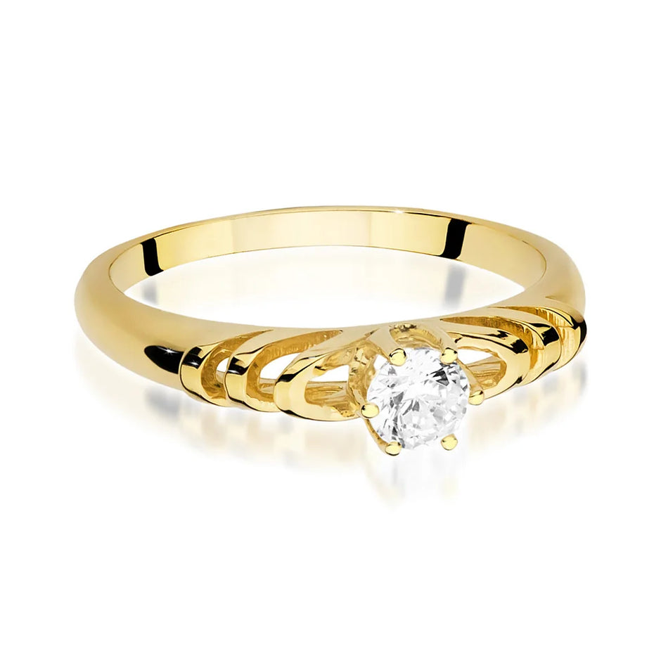 Goldring mit 0,15 ct Diamant