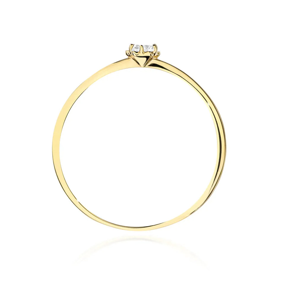 Goldring mit 0,10 ct Diamant