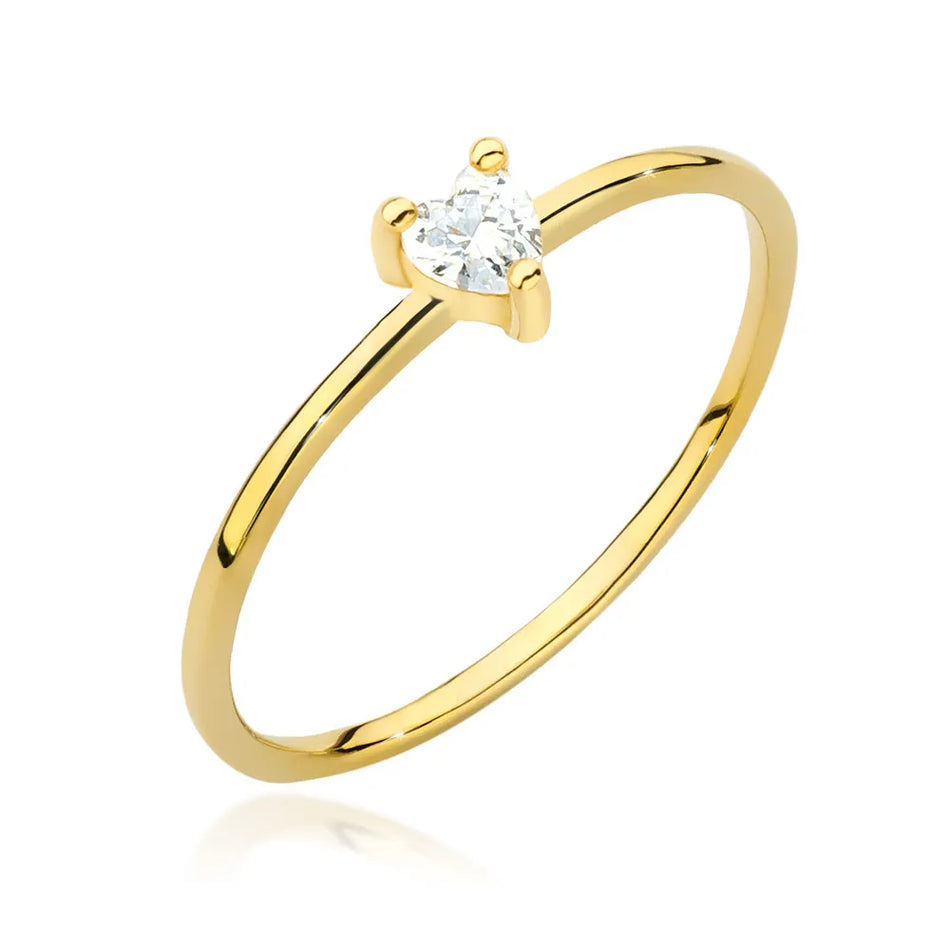 Goldring mit 0,10 ct Diamant