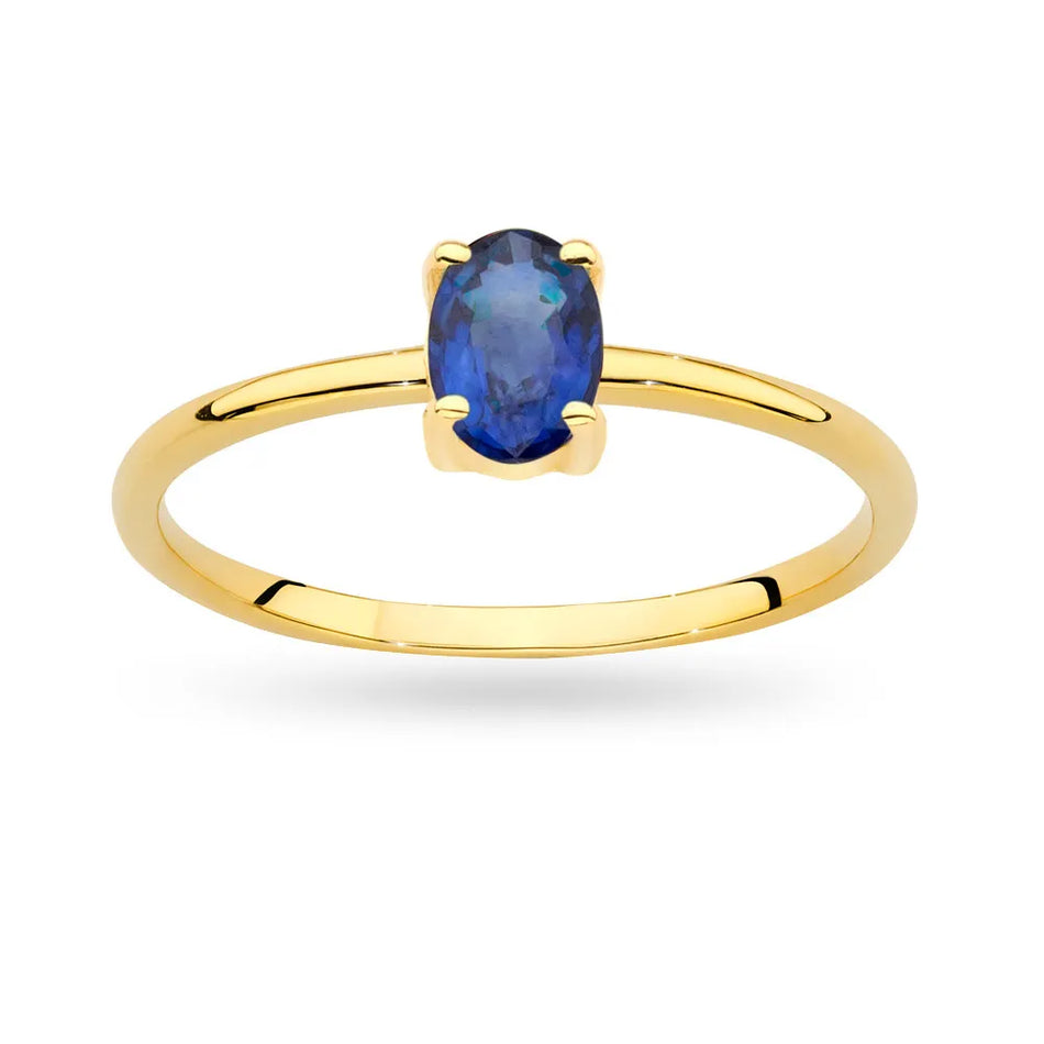 Gold Ring with 0.70ct Sapphire