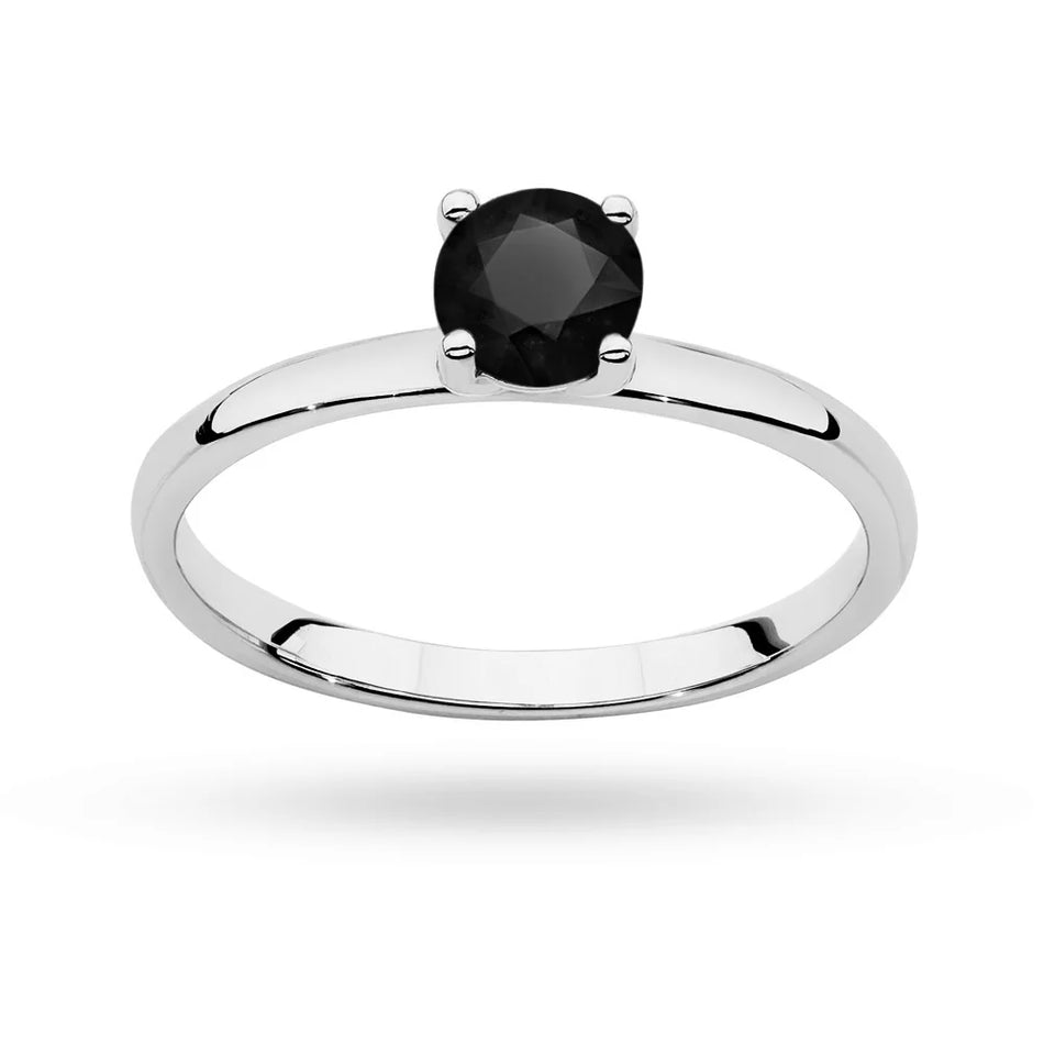 Goldring mit 0,50 ct schwarzem Diamant
