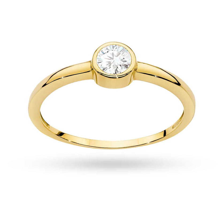 Goldring mit 0,30 ct Diamant