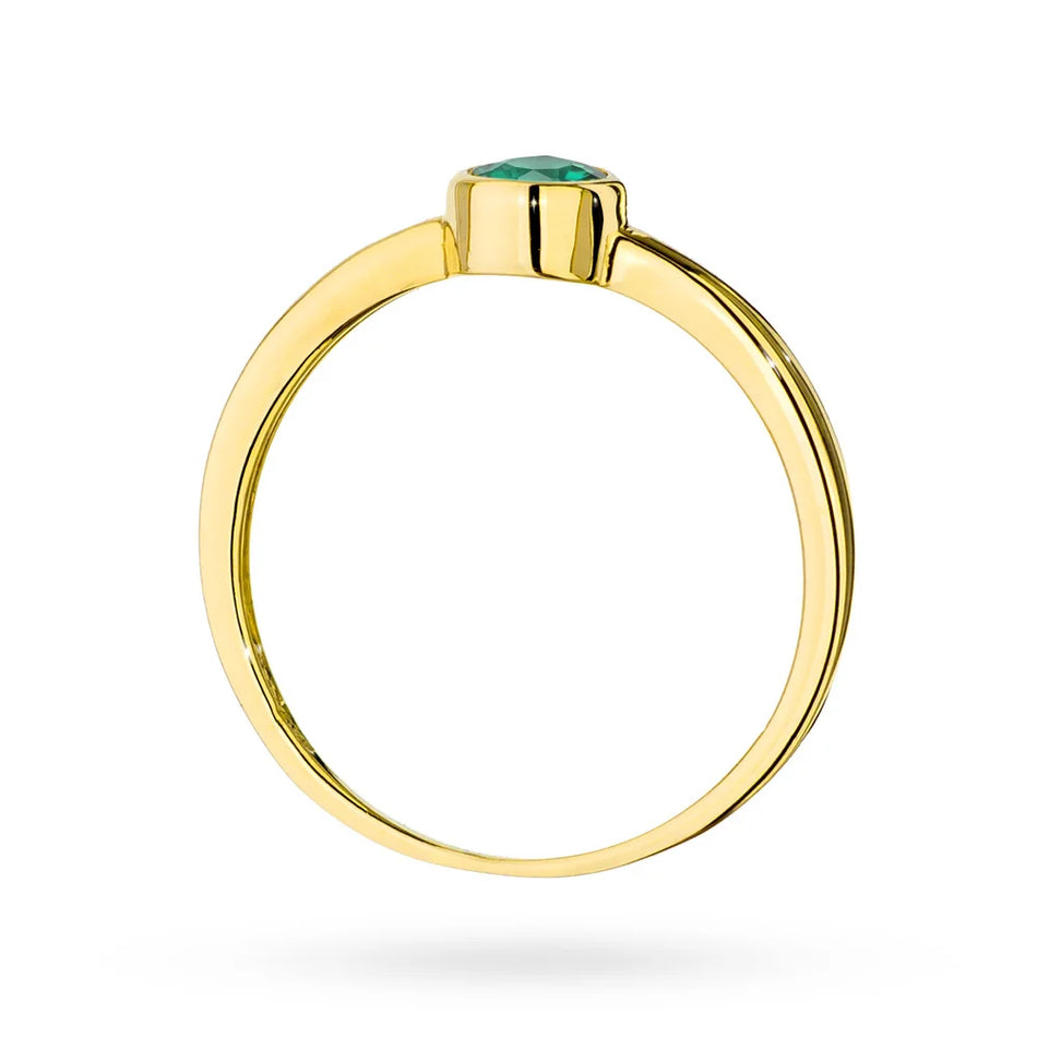 Goldring mit 0,30 ct Smaragd