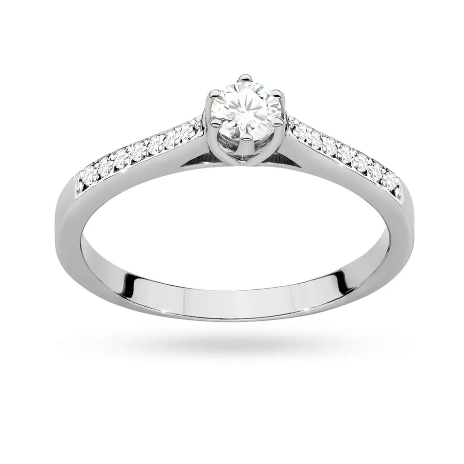 Zlatý prsteň s diamantmi 0,20 ct a 0,092 ct