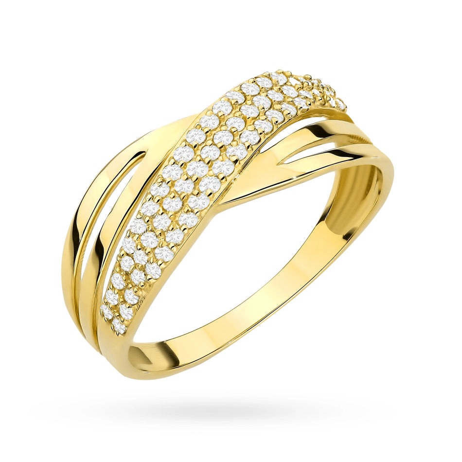 Goldring mit Zirkonia