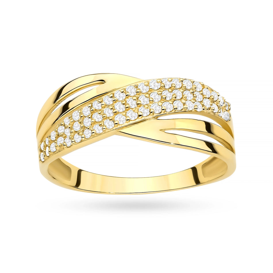 Goldring mit Zirkonia