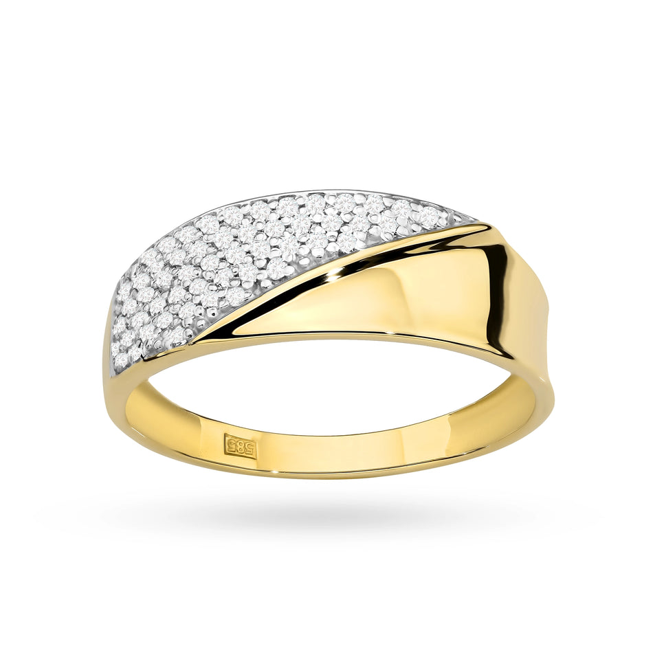 Goldring mit Zirkonia