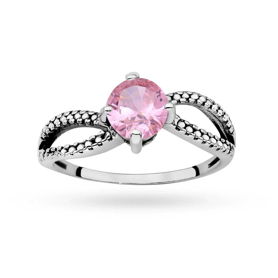 Stříbrný prsten se zirkony