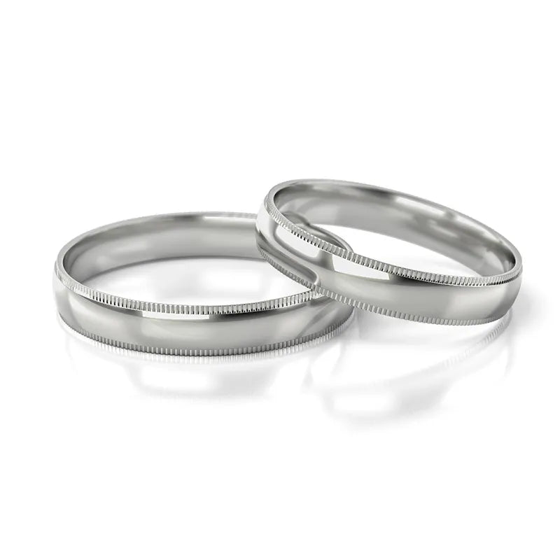 Snubní prsteny z bílého zlata 4mm