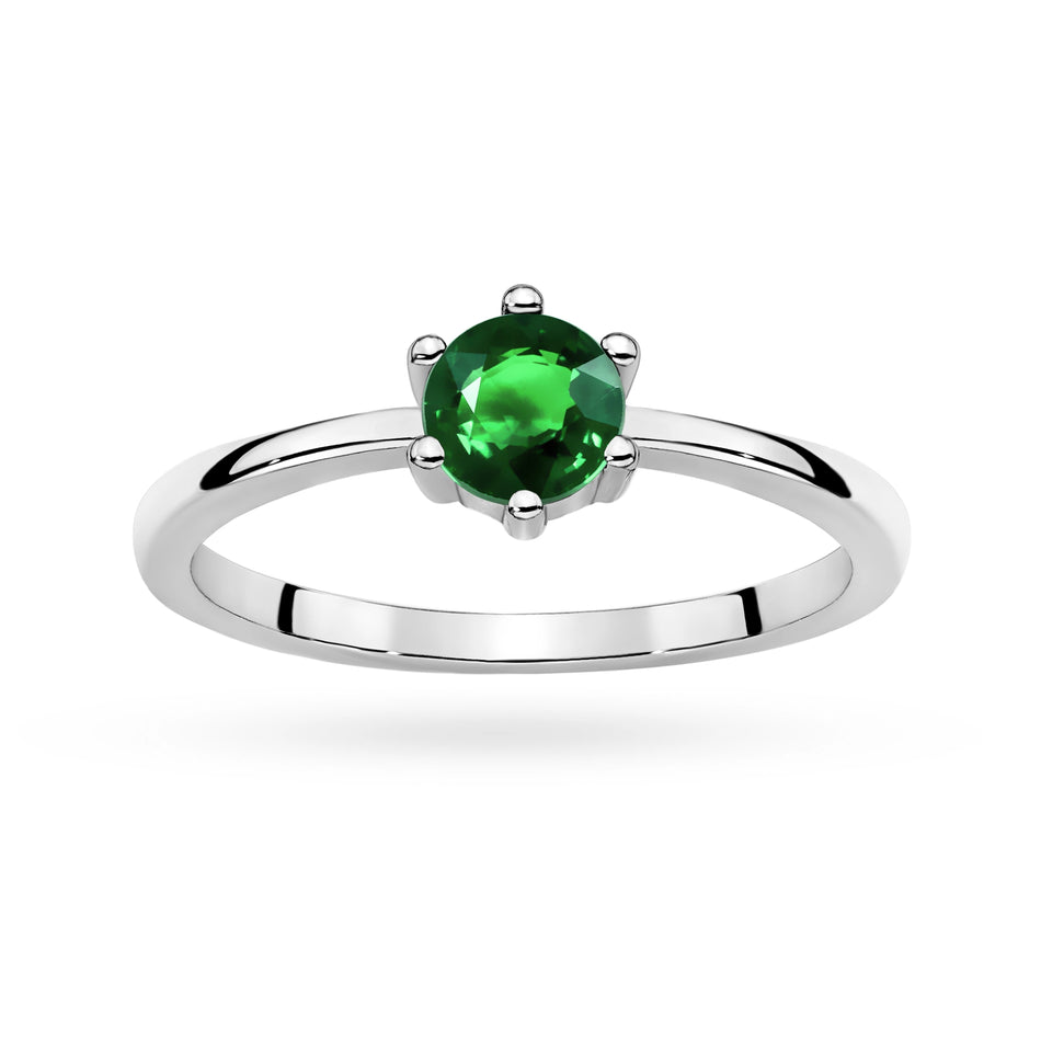 Stříbrný prsten se zirkony