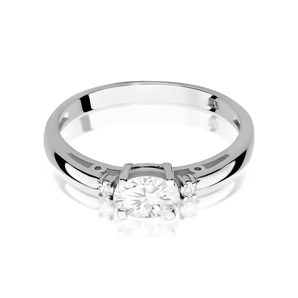 Zlatý prsten s 0.40ct a 0.029ct laboratorně pěstovanými diamanty