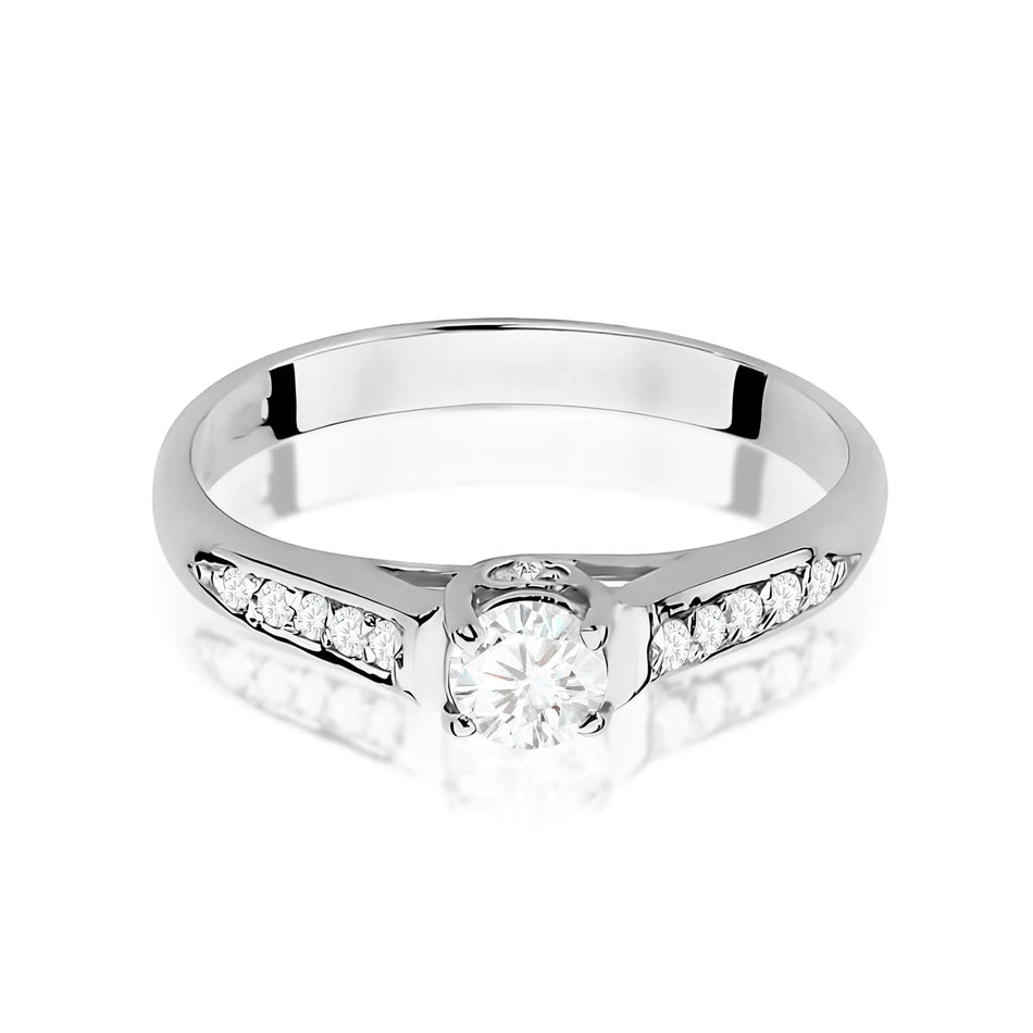 Zlatý prsten s diamanty 0,23 ct a 0,103 ct