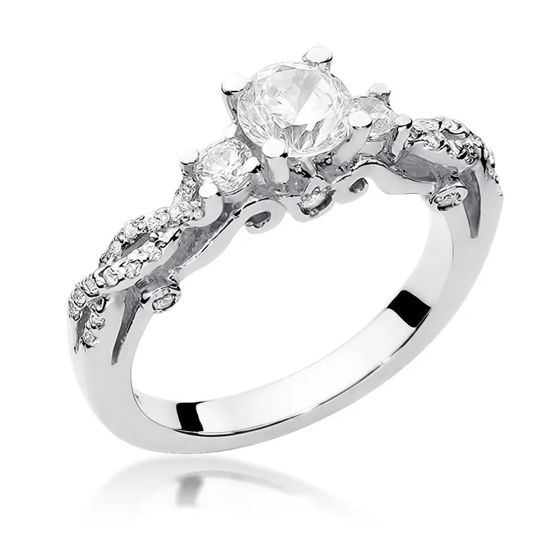 Zlatý prsten s diamanty 0,50 ct a 0,339 ct