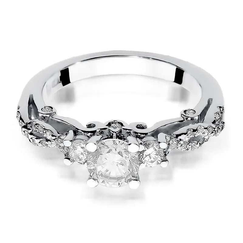 Zlatý prsten s diamanty 0,50 ct a 0,339 ct