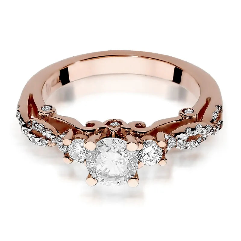 Gold Ring with 0.70ct and 0.339ct Diamonds