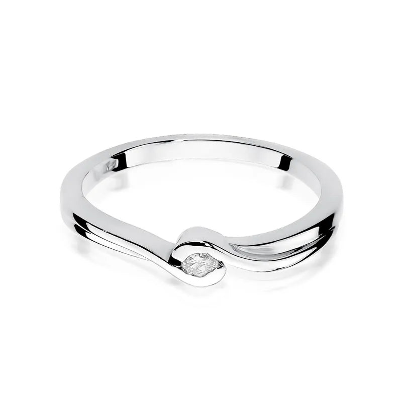 Zlatý prsten s diamantem 0,05 ct