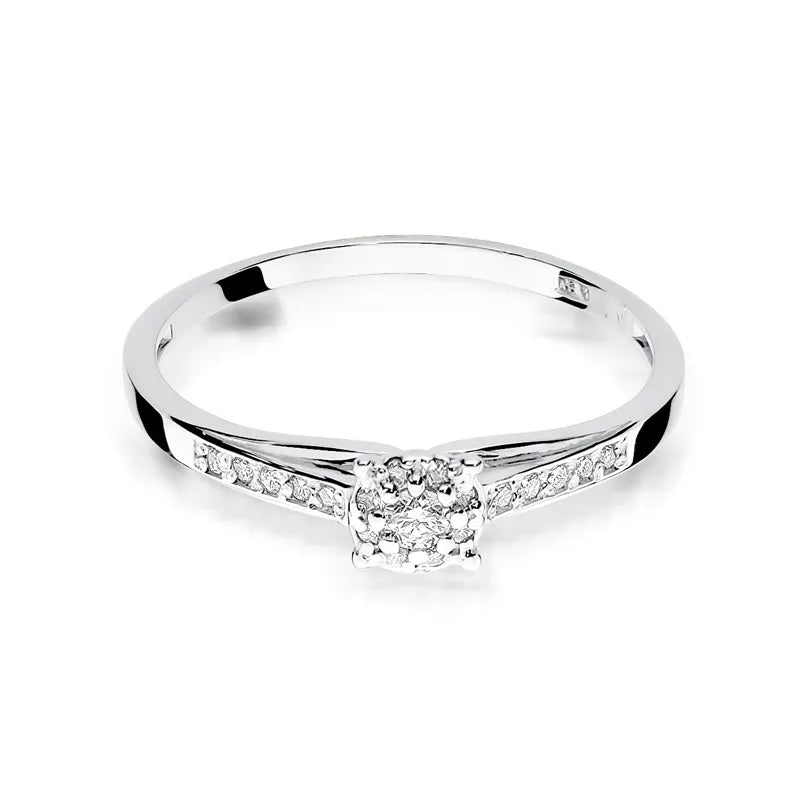 Zlatý prsten s diamanty 0,04 ct a 0,09 ct