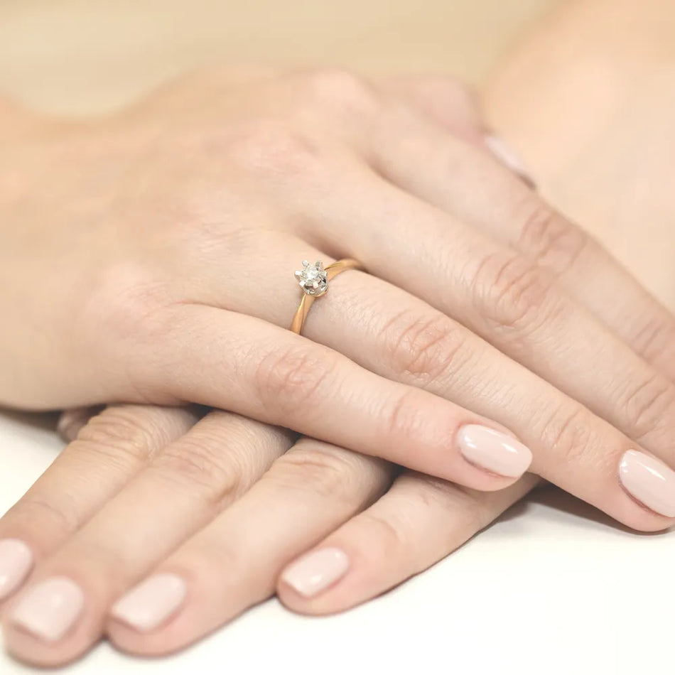 Gold Ring with 0.23ct Diamond