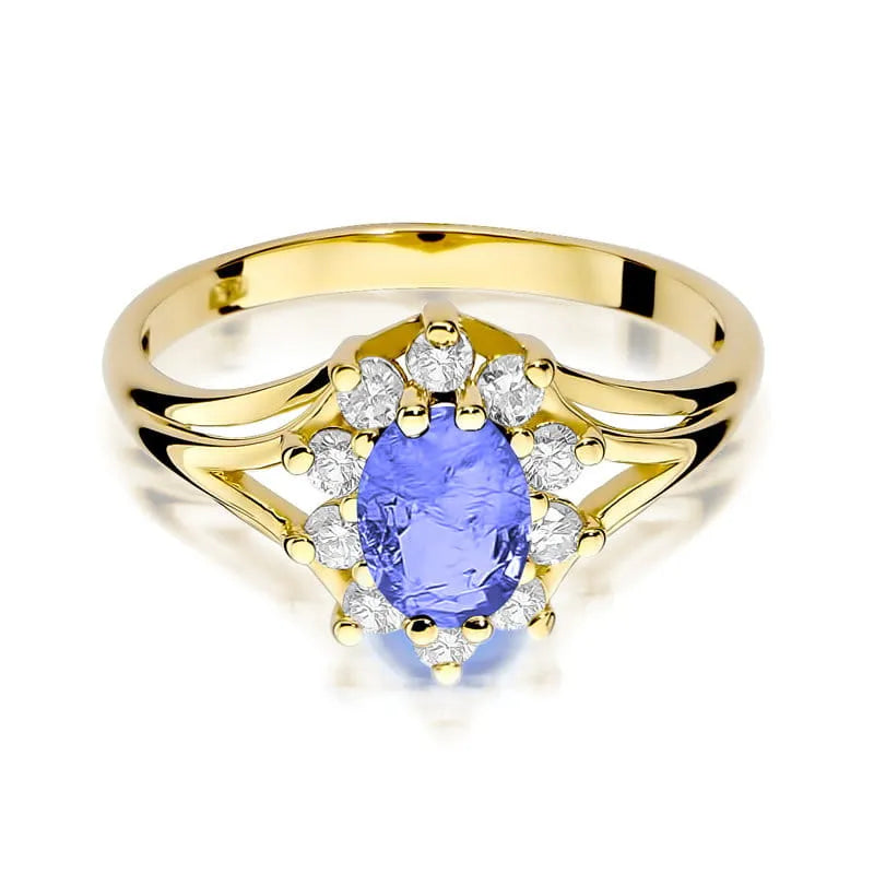 Ring mit Tansanit 0.7ct und Diamanten 0.3ct | 14K (585) Gold