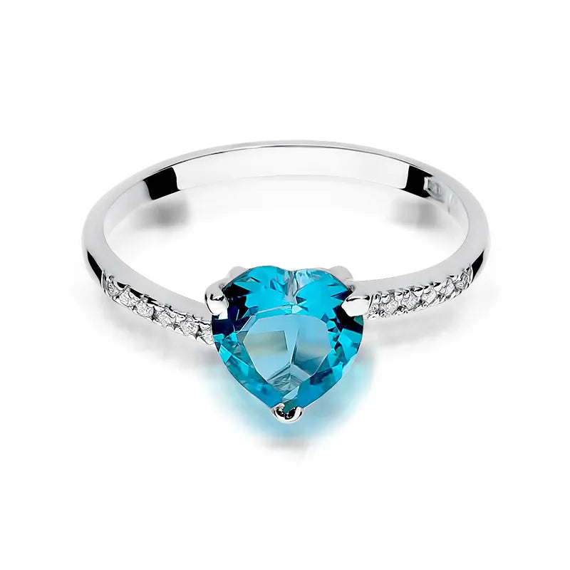 Goldring mit 1,20 ct Topas und 0,06 ct Diamanten