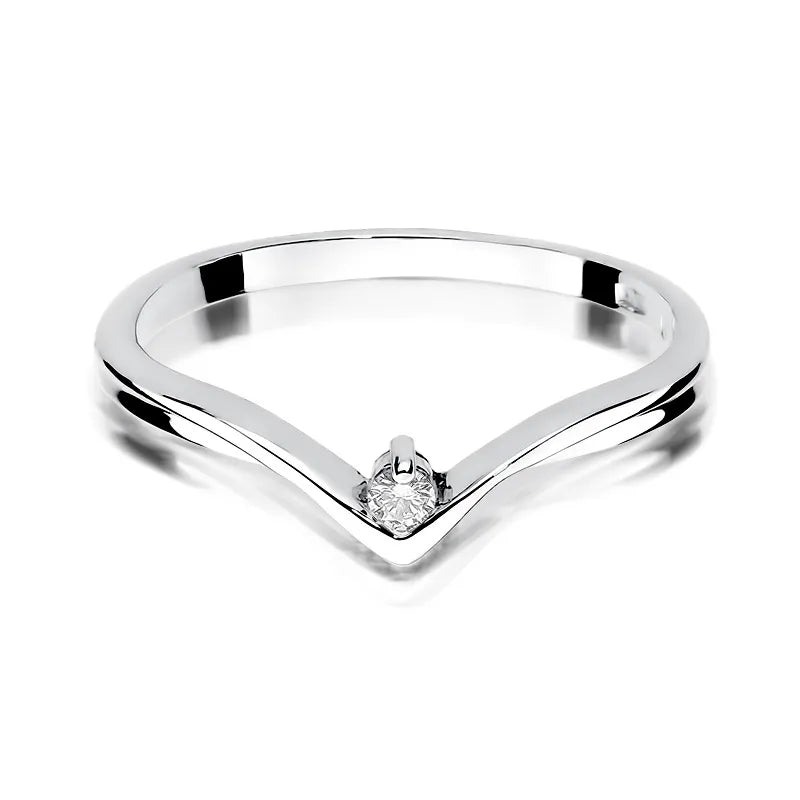 Goldring mit 0,04 ct Diamant