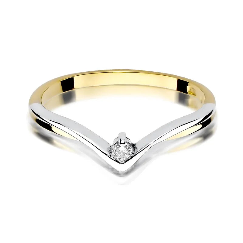 Goldring mit 0,04 ct Diamant