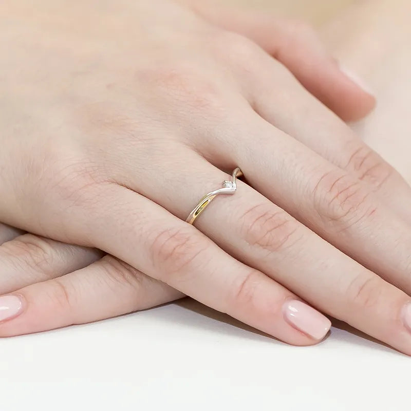 Gold Ring with 0.04ct Diamond