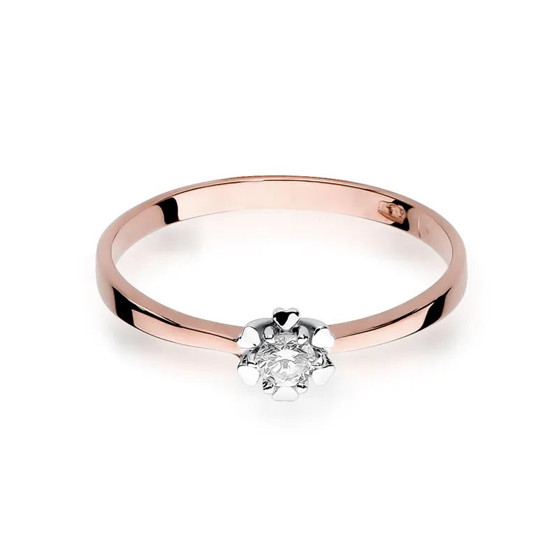 Goldring mit 0,10 ct Diamant