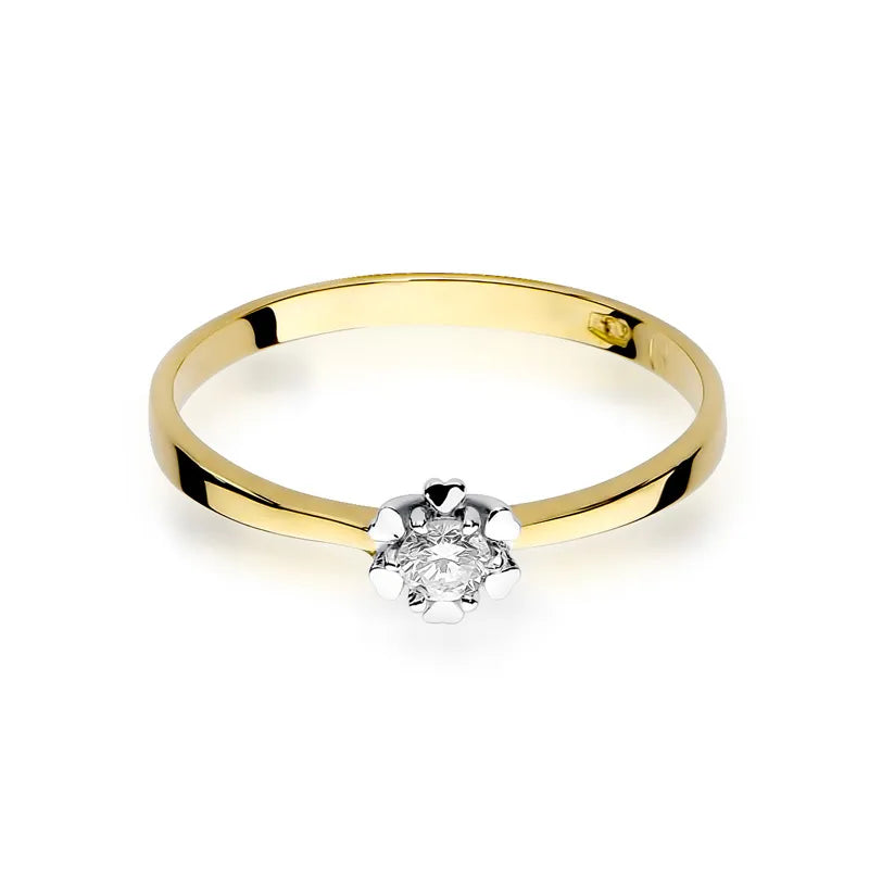 Goldring mit 0,10 ct Diamant