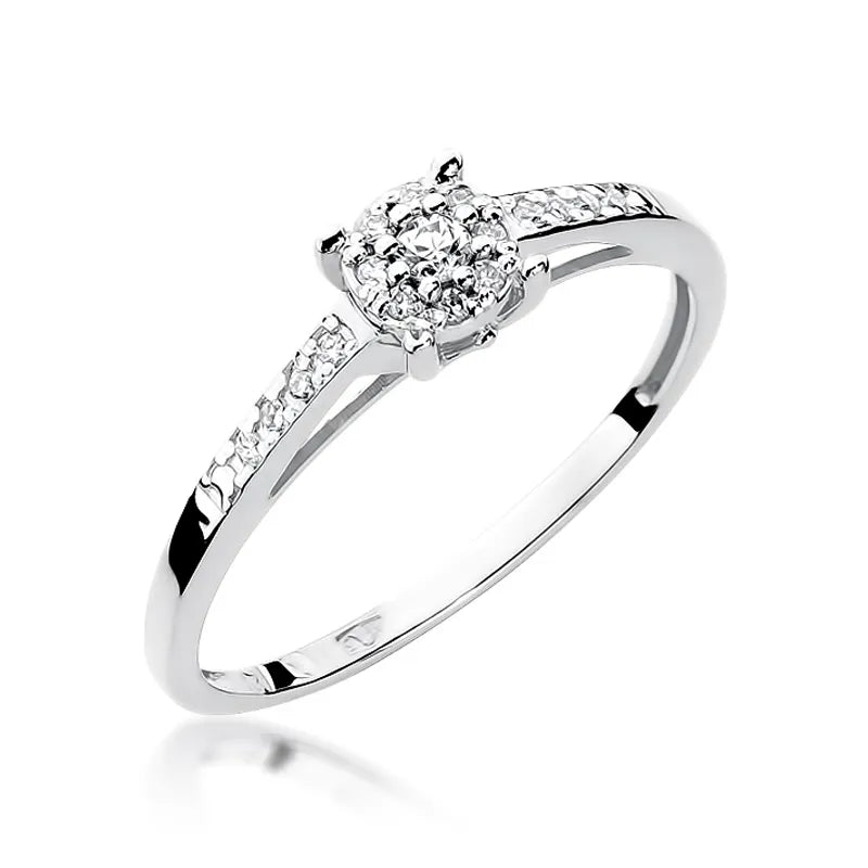 Zlatý prsteň s diamantmi 0,04 ct a 0,08 ct