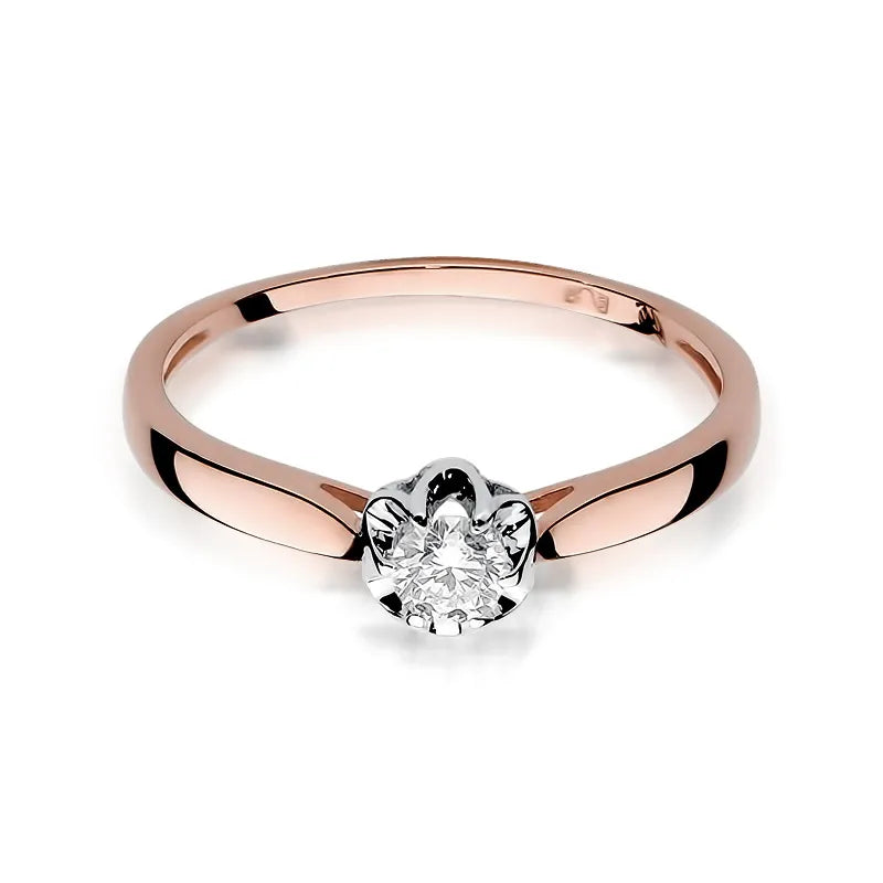 Goldring mit 0,15 ct Diamant
