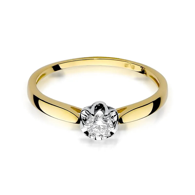Goldring mit 0,15 ct Diamant