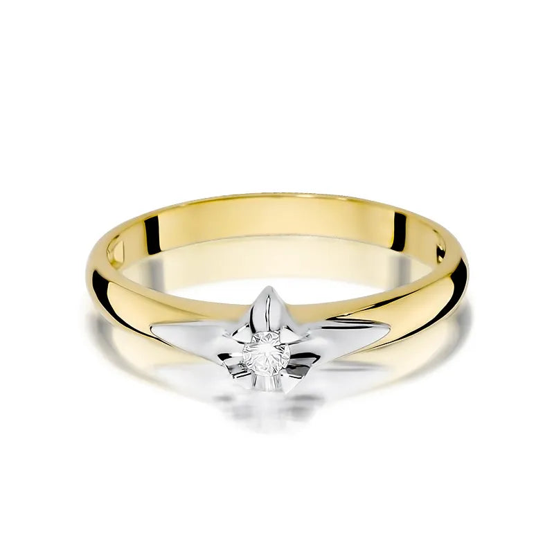 Goldring mit 0,05 ct Diamant