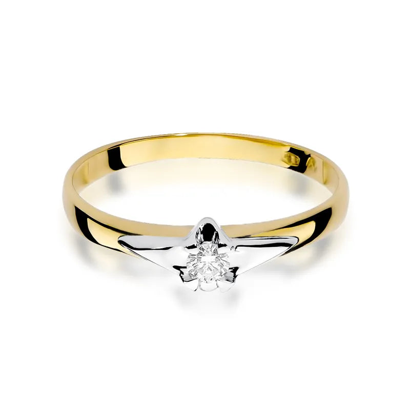 Goldring mit 0,08 ct Diamant