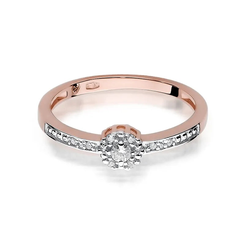 Zlatý prsteň s diamantmi 0,04 ct a 0,054 ct