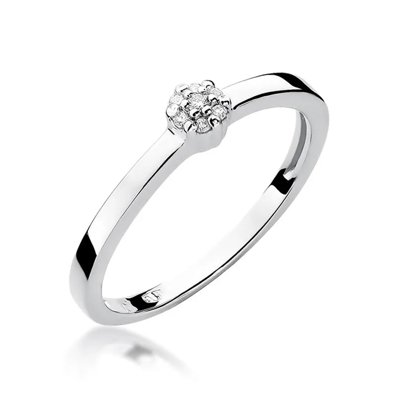 Zlatý prsten s diamanty 0,035 ct