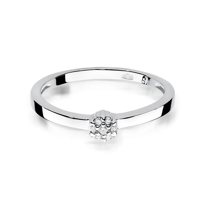 Zlatý prsten s diamanty 0,035 ct