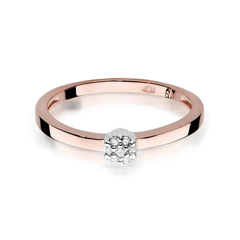 Zlatý prsten s diamanty 0,035 ct