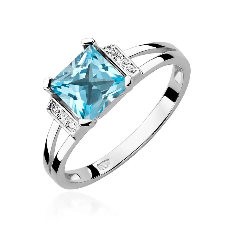 Goldring mit 1,40 ct Topas und 0,03 ct Diamanten