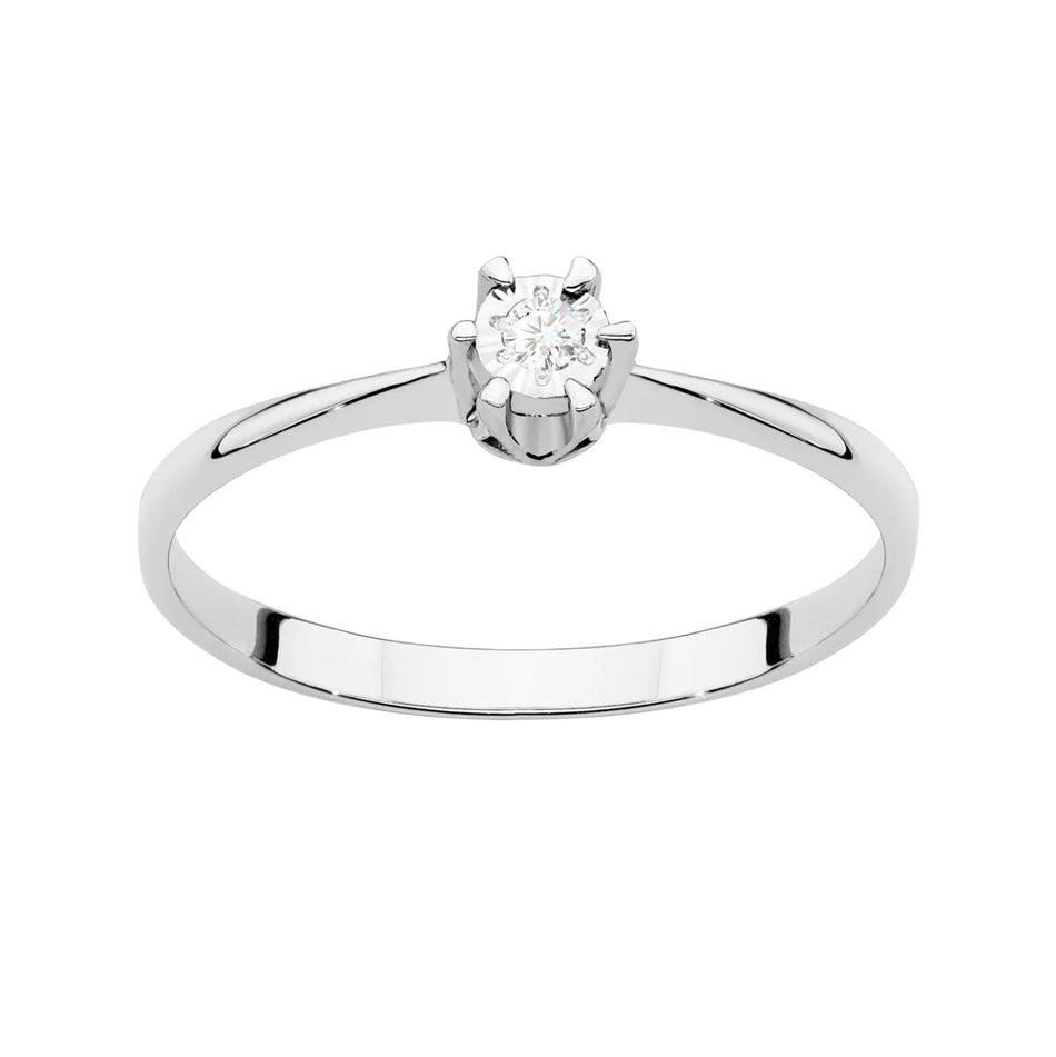 Goldring mit 0,03 ct Diamant