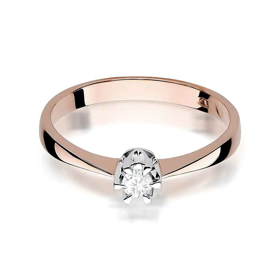 Goldring mit 0,08 ct Diamant