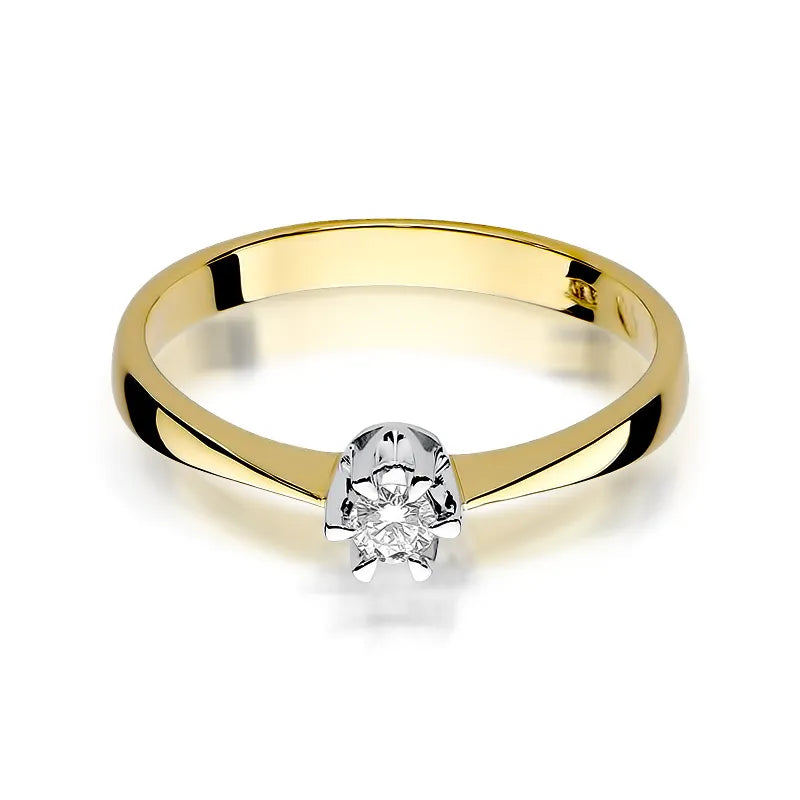 Goldring mit 0,15 ct Diamant