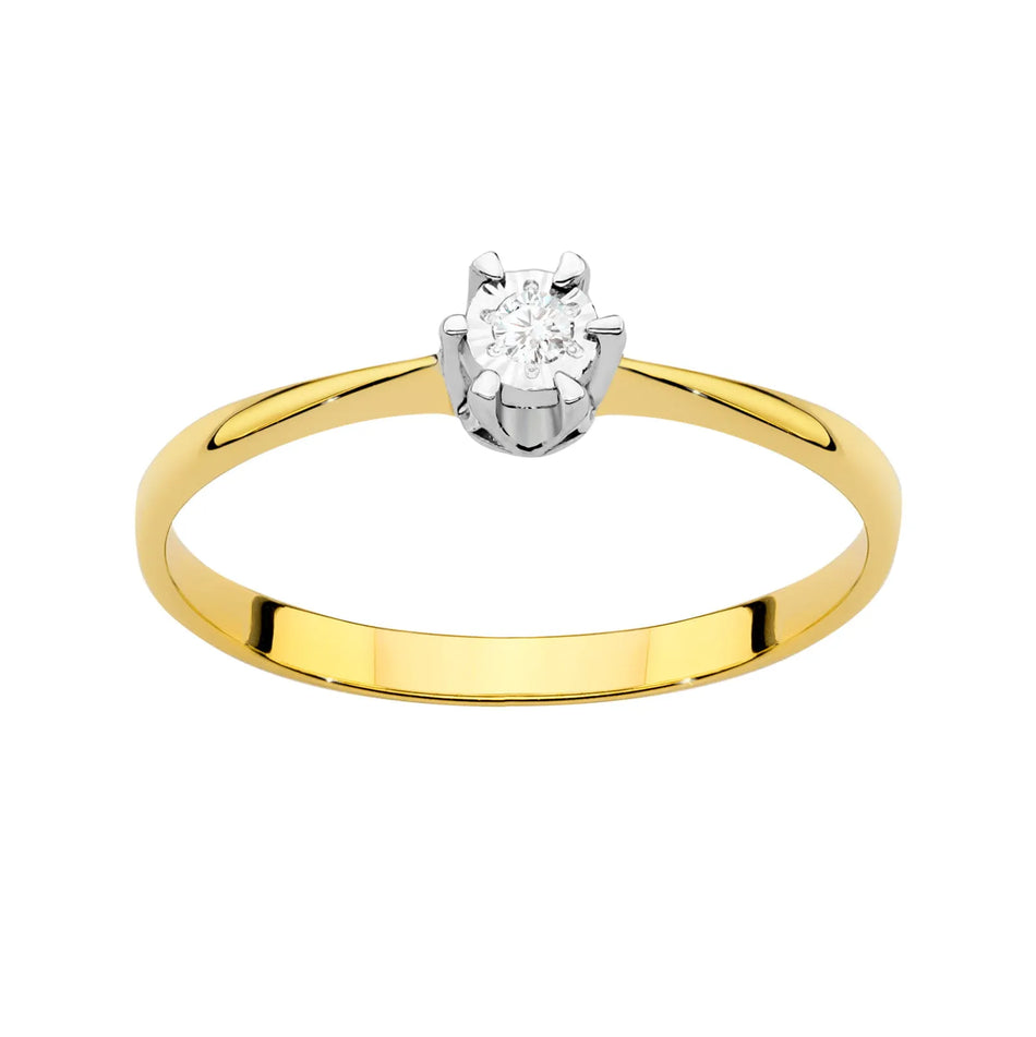 Goldring mit 0,03 ct Diamant