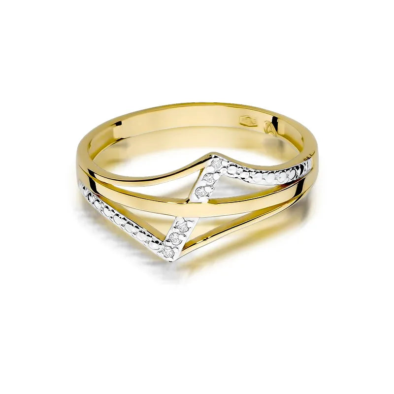 Gold Ring with 0.03ct Diamonds