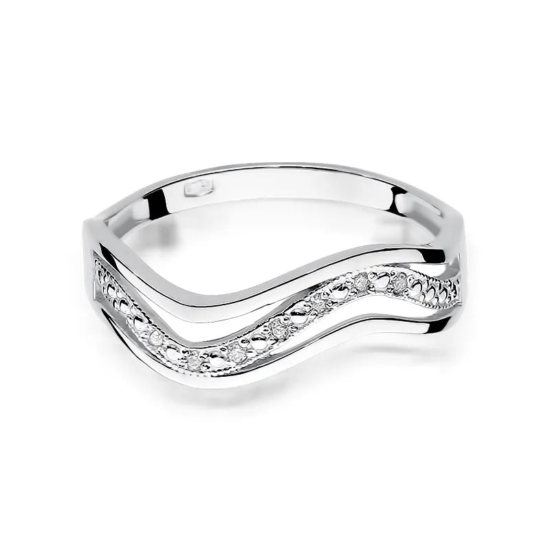 Gold Ring with 0.06ct Diamonds