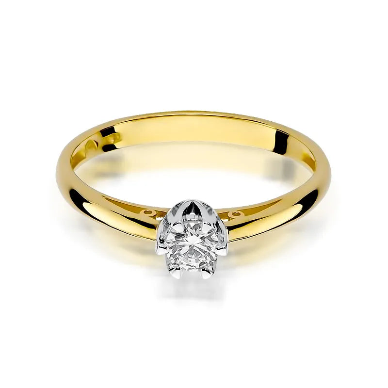 Goldring mit 0,15 ct Diamant